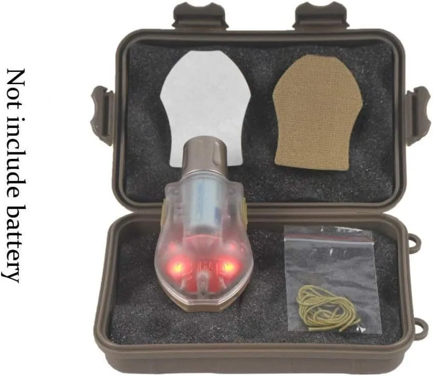 LEJUNJIE Tactical Hlmet Light Infrared Military Airborne Survival Light Outdoor Camping Flash Light with Magic Tape Support Fast Helmet Rescue Light