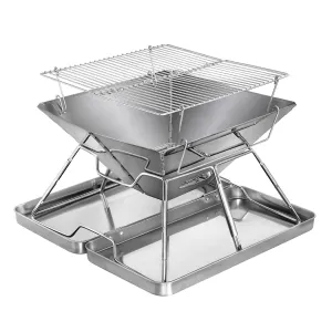 Levede Folding BBQ Portable Charcoal Grill 2-IN-1