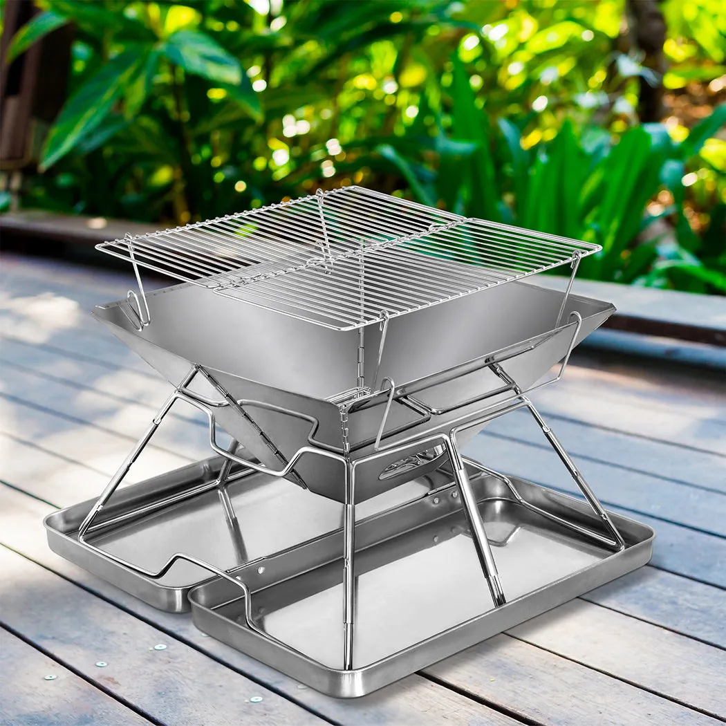 Levede Folding BBQ Portable Charcoal Grill 2-IN-1