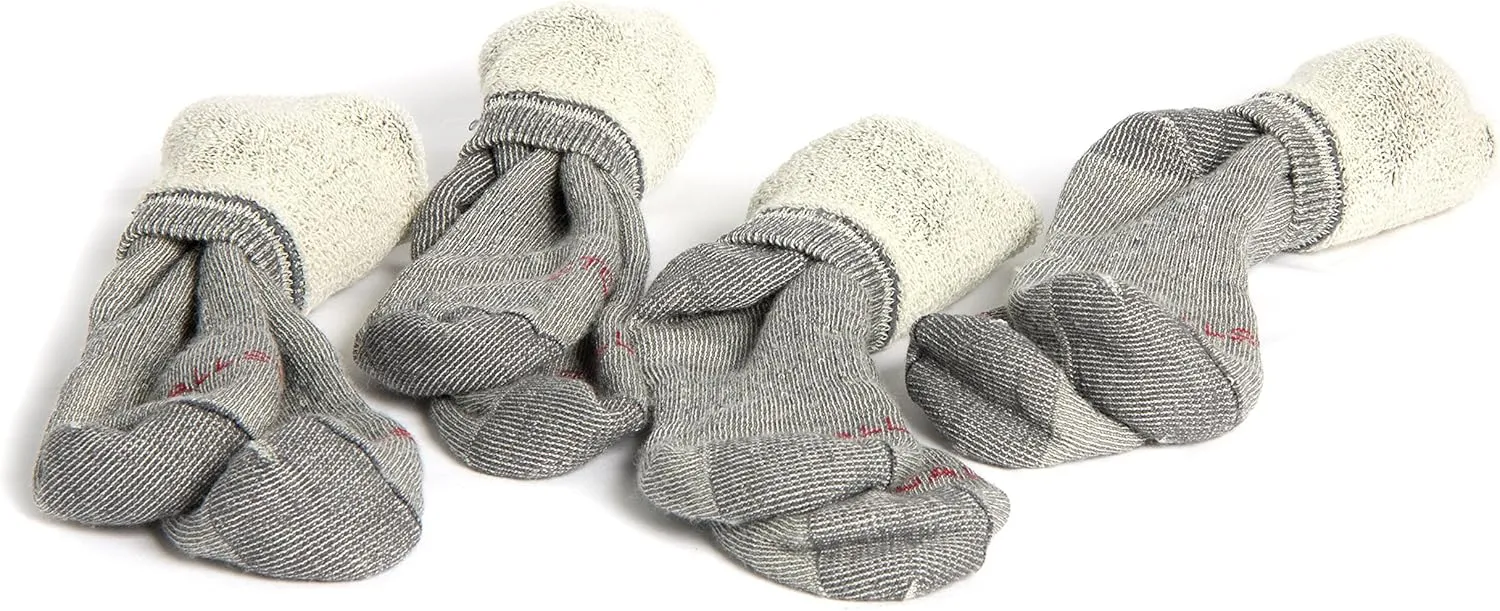 Lightweight 81% Merino Wool Crew Hiking Socks - 4 Pairs for Men and Women