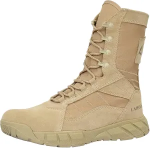 Lightweight Man Tactical Military Boots Combat Boots Anti-Collision Side Zipper Training Lace Up Outdoor Hiking Breathable Shoe