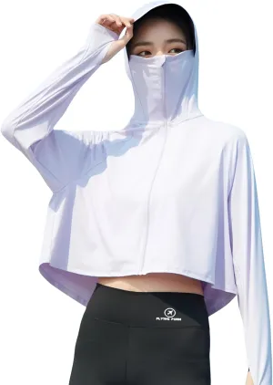 lilaBelle]【UV Protective Windbreaker Women SPF50  Protection Jacket with Ventilated Hood，-Wicking Outdoor Skin Coat，Lightweight Breathable Shirt for Beach/Garden/Daily Use，S-XXL Sizes