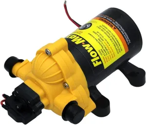 Lippert Components Flow Max 12V RV Water Pump, 3.0 GPM, 50 PSI, 9.5 Max Amp, Self-Priming, Screen Filter Included - 689052