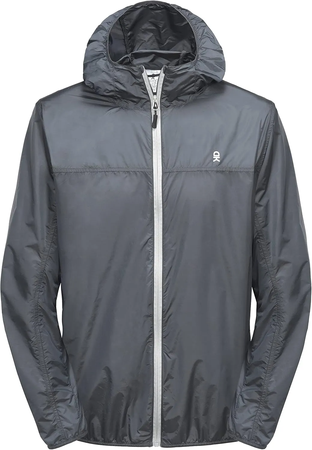 Little Donkey Andy Men's Lightweight Packable Sun Protection Jacket Quick Dry Full Zip Hooded Windbreaker for Hiking