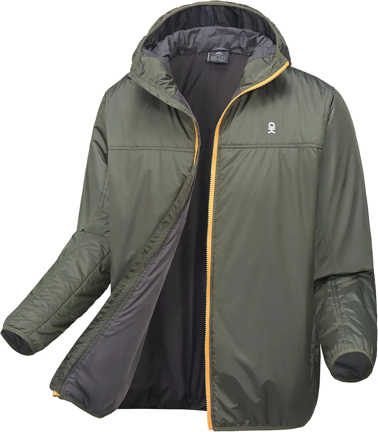 Little Donkey Andy Men's Lightweight Packable Sun Protection Jacket Quick Dry Full Zip Hooded Windbreaker for Hiking