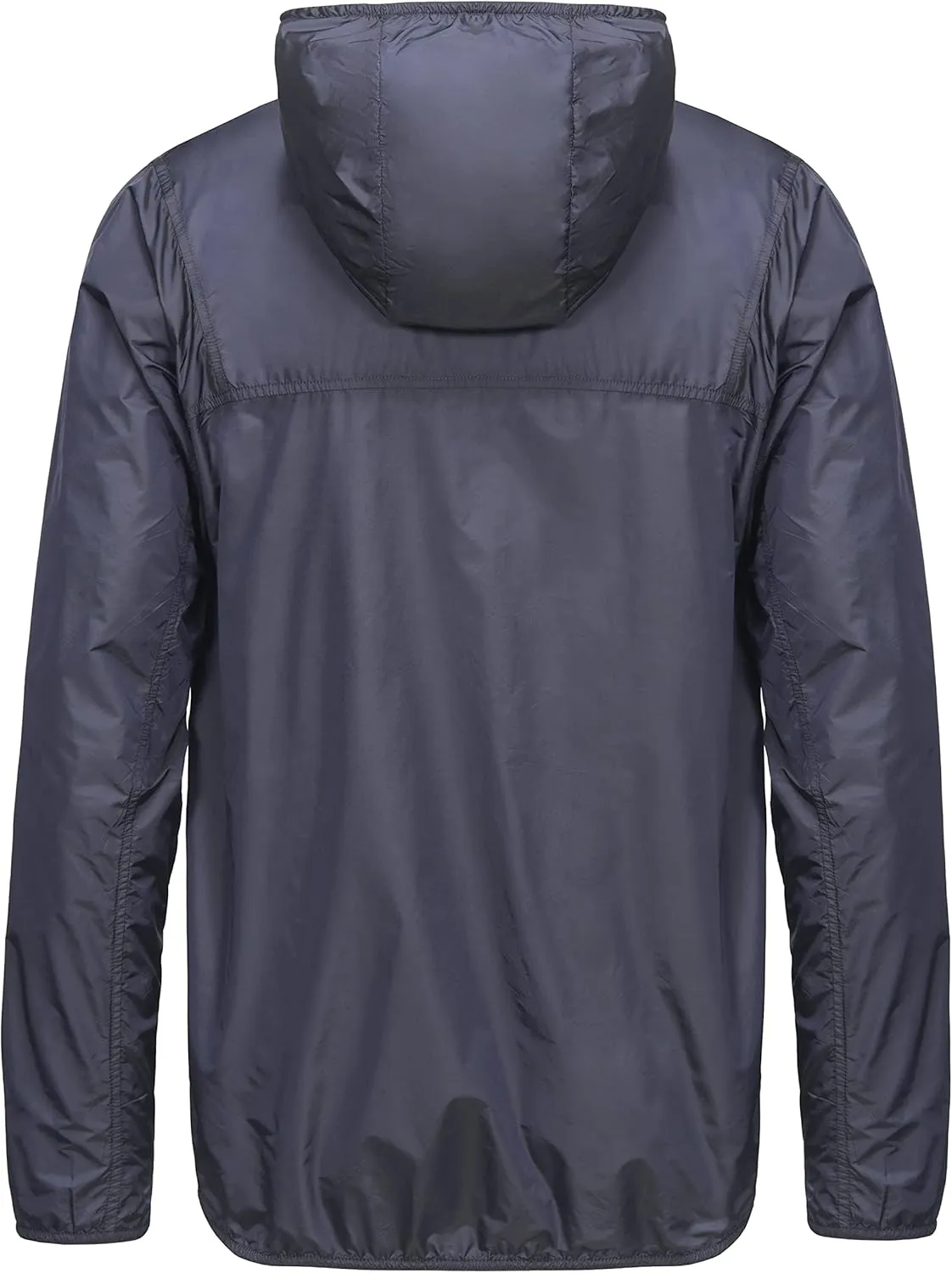 Little Donkey Andy Men's Lightweight Packable Sun Protection Jacket Quick Dry Full Zip Hooded Windbreaker for Hiking