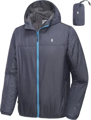 Little Donkey Andy Men's Lightweight Packable Sun Protection Jacket Quick Dry Full Zip Hooded Windbreaker for Hiking