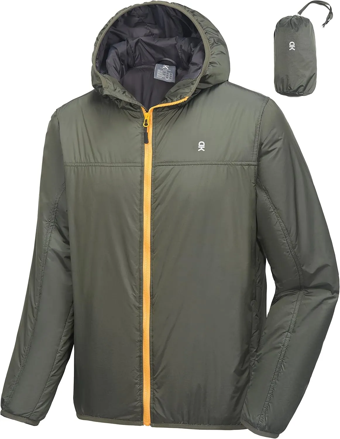Little Donkey Andy Men's Lightweight Packable Sun Protection Jacket Quick Dry Full Zip Hooded Windbreaker for Hiking