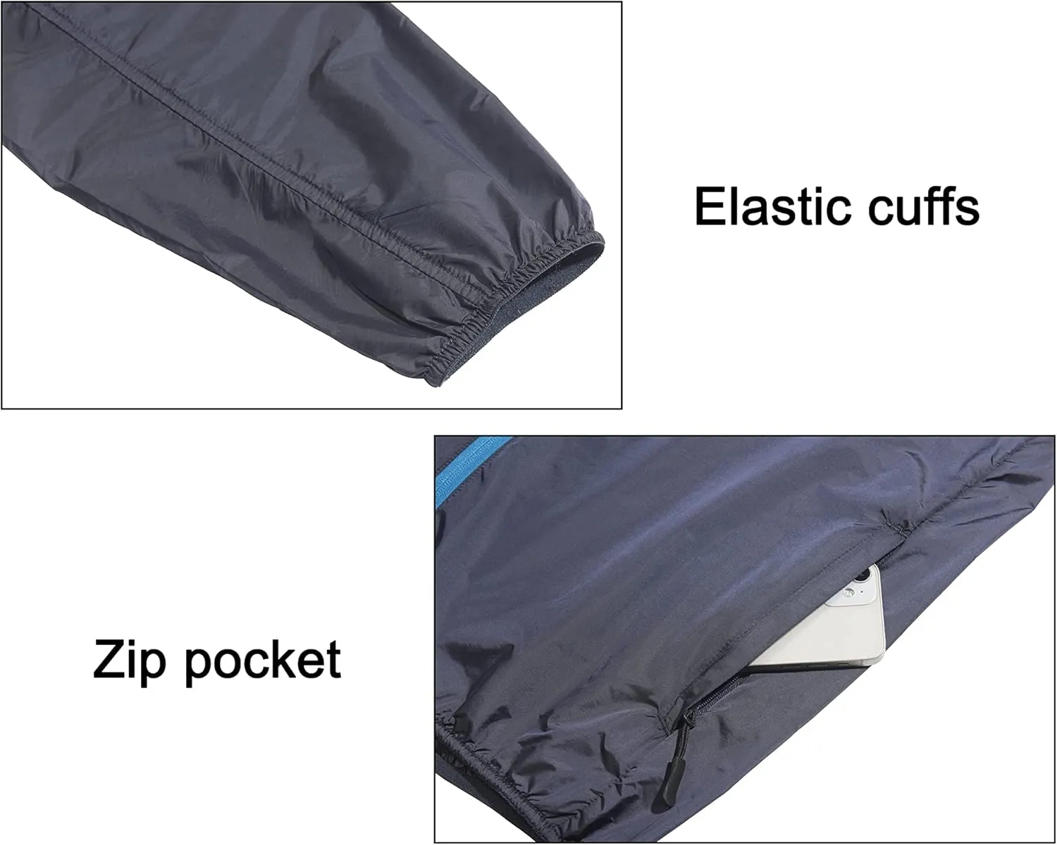 Little Donkey Andy Men's Lightweight Packable Sun Protection Jacket Quick Dry Full Zip Hooded Windbreaker for Hiking