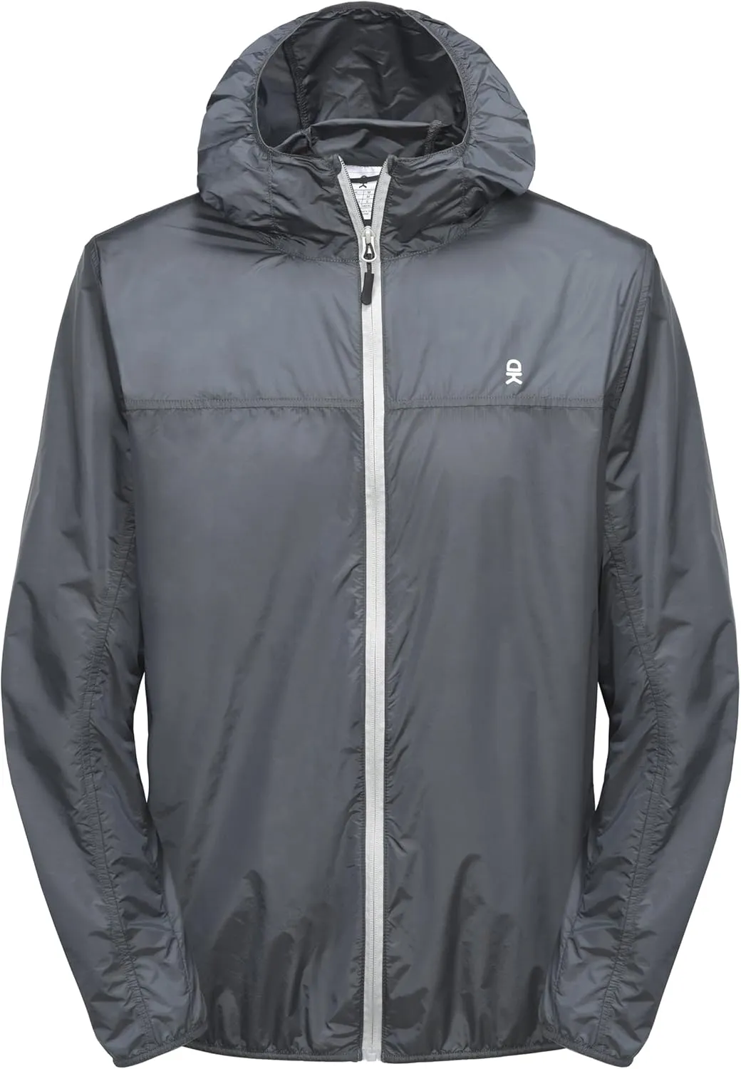 Little Donkey Andy Men's Lightweight Packable Sun Protection Jacket Quick Dry Full Zip Hooded Windbreaker for Hiking