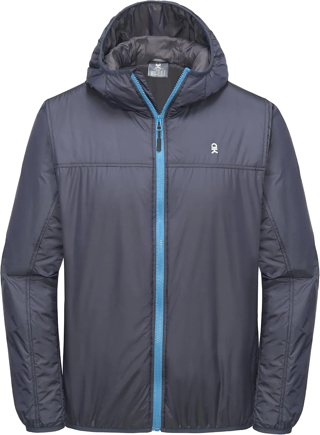 Little Donkey Andy Men's Lightweight Packable Sun Protection Jacket Quick Dry Full Zip Hooded Windbreaker for Hiking