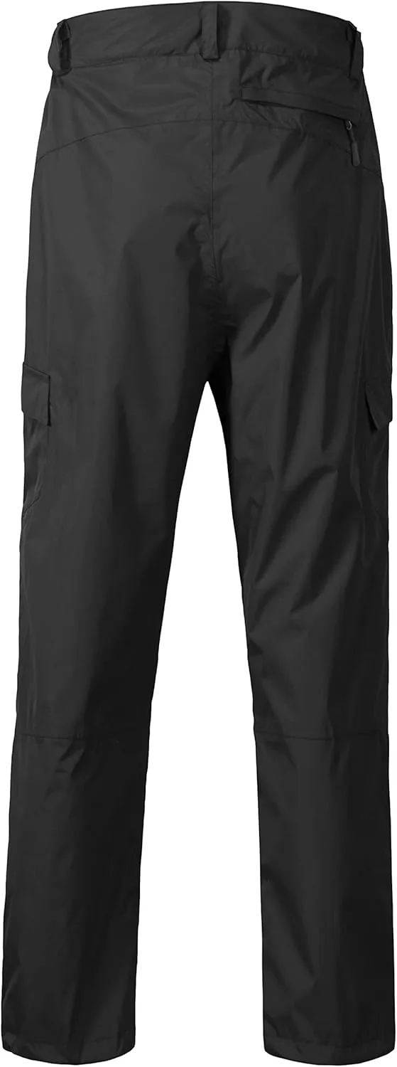 Little Donkey Andy Men's Lightweight Waterproof Rain Pants Breathable Hiking Pant for Outdoor Fishing