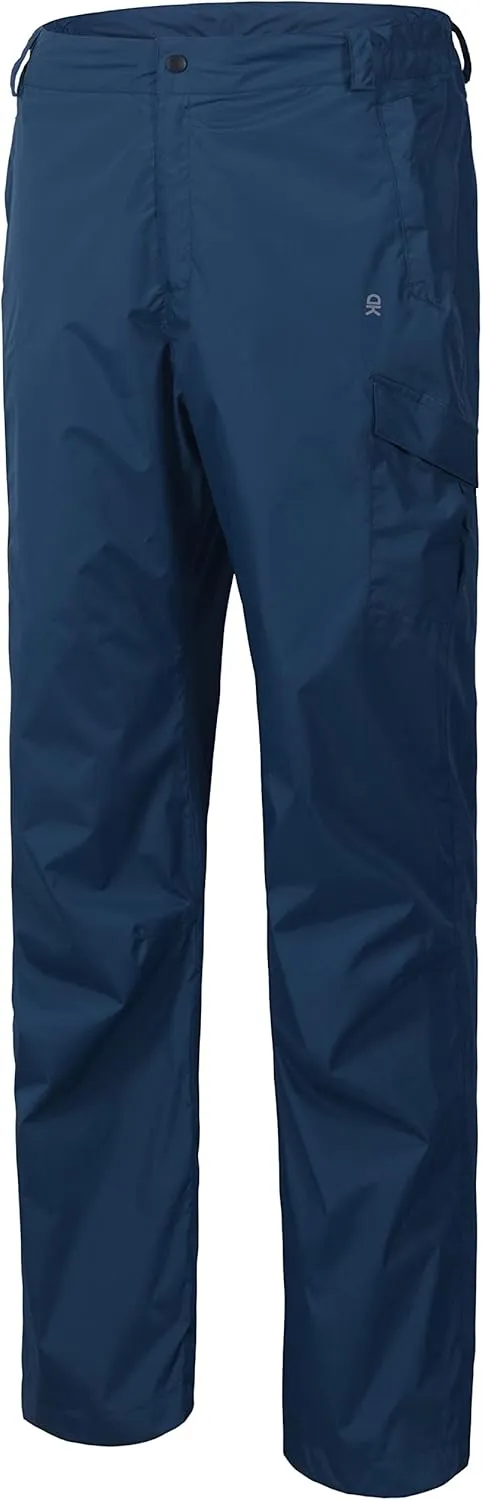 Little Donkey Andy Men's Lightweight Waterproof Rain Pants Breathable Hiking Pant for Outdoor Fishing