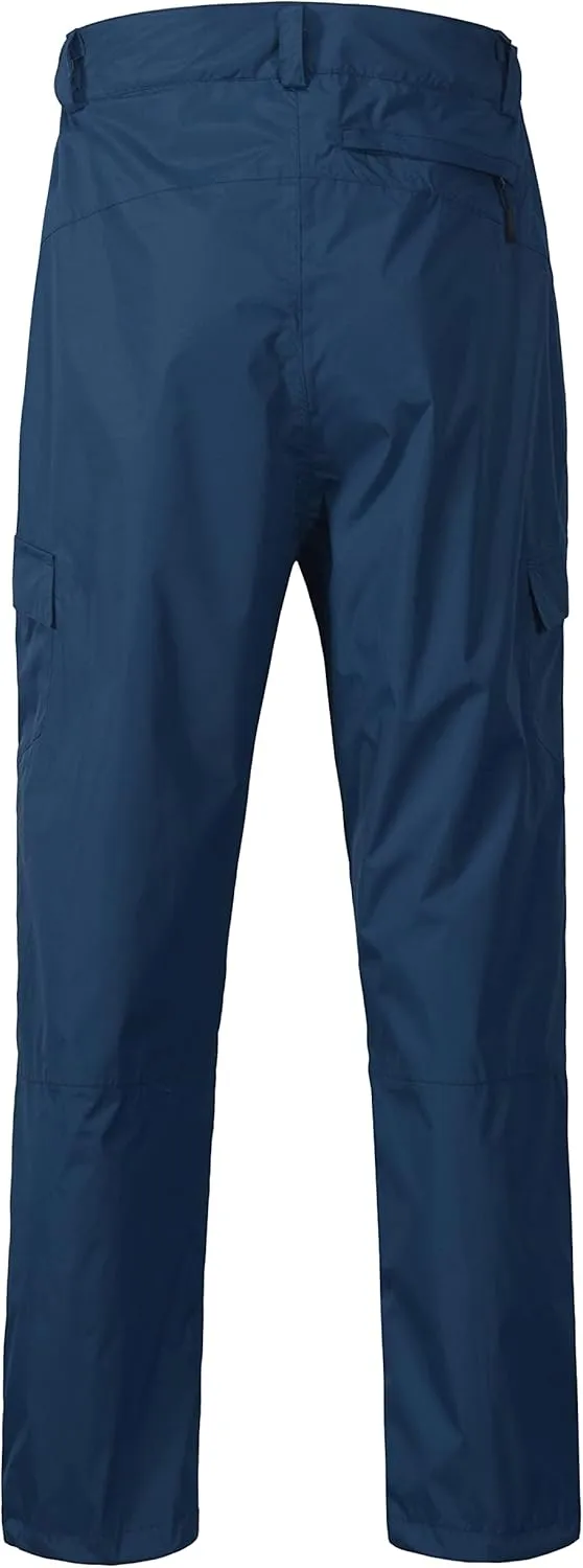 Little Donkey Andy Men's Lightweight Waterproof Rain Pants Breathable Hiking Pant for Outdoor Fishing