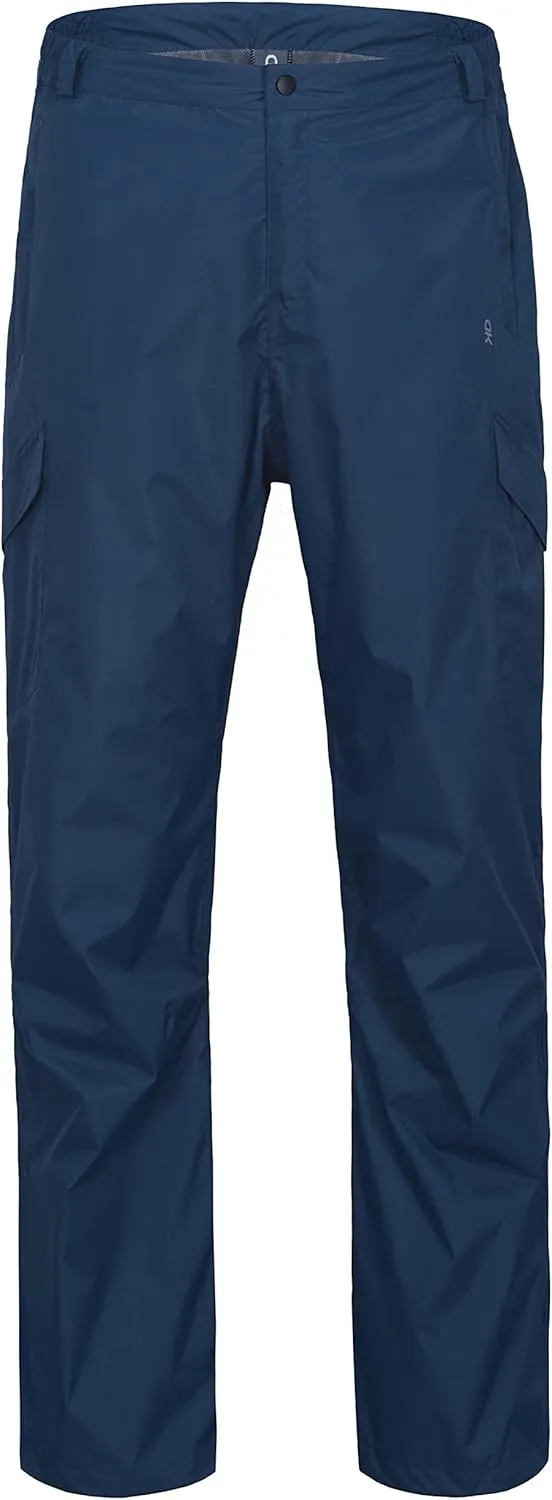 Little Donkey Andy Men's Lightweight Waterproof Rain Pants Breathable Hiking Pant for Outdoor Fishing