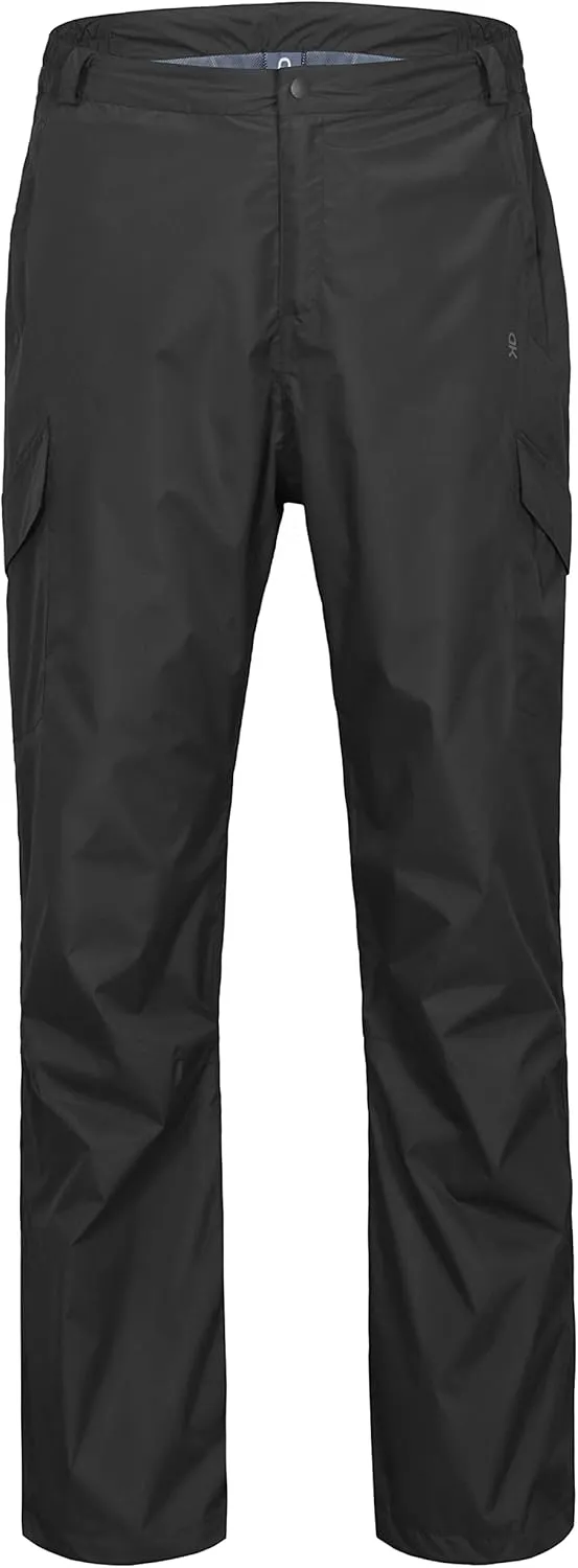 Little Donkey Andy Men's Lightweight Waterproof Rain Pants Breathable Hiking Pant for Outdoor Fishing