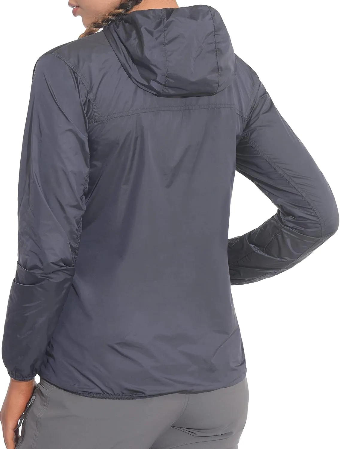 Little Donkey Andy Women's Packable Lightweight Running Jacket Water Resistant Hooded Windbreaker for Hiking Cycling Camping
