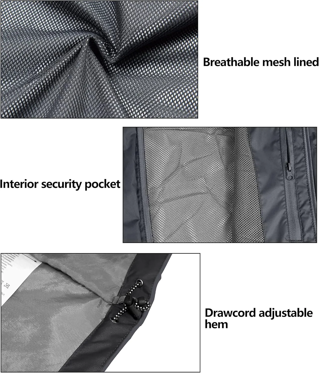 Little Donkey Andy Women’s Waterproof Rain Jacket Lightweight Outdoor Windbreaker Rain Coat Shell for Hiking, Travel