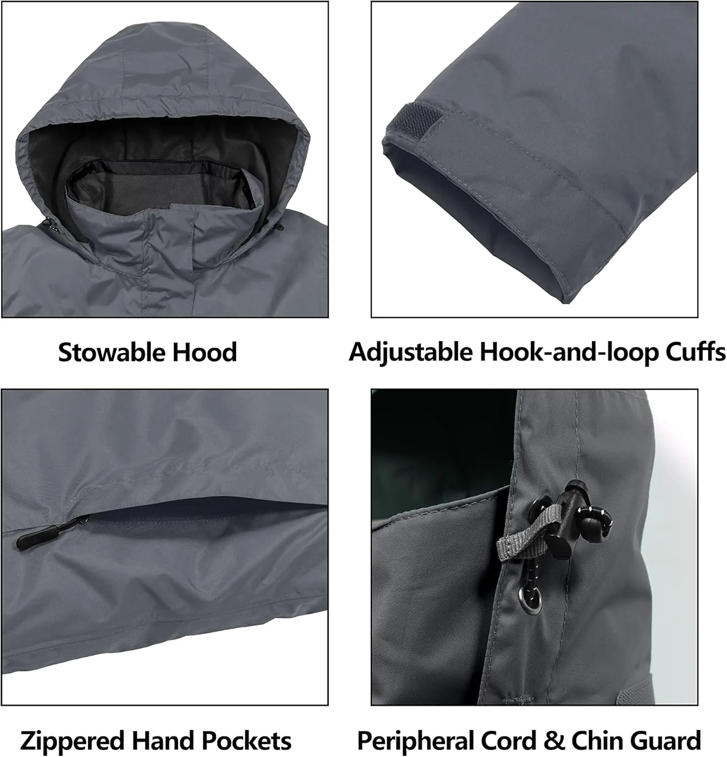 Little Donkey Andy Women’s Waterproof Rain Jacket Lightweight Outdoor Windbreaker Rain Coat Shell for Hiking, Travel