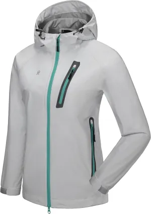 Little Donkey Andy Women’s Waterproof Rain Jacket Lightweight Outdoor Windbreaker Rain Coat Shell for Hiking, Travel