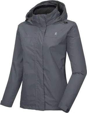Little Donkey Andy Women’s Waterproof Rain Jacket Lightweight Outdoor Windbreaker Rain Coat Shell for Hiking, Travel