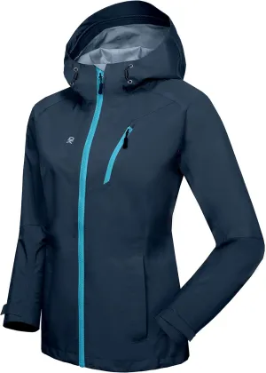 Little Donkey Andy Women’s Waterproof Rain Jacket Lightweight Outdoor Windbreaker Rain Coat Shell for Hiking, Travel