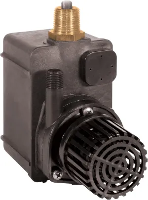 Little Giant PE-2YSA 115V, 1/40 HP, 300 GPH Polyester Submersible Parts Washer Pump with Conduit Fitting for Aqueous Solutions or UL-listed Solvents with 6-Ft. Plugless Power Cord, Black, 518550