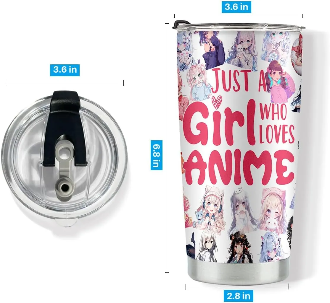 LONGXIN Anime Fans Gifts Tumbler Cups Stainless Steel 20oz for Women Girls Friends Teens Birthday Christmas Gifts for Anime Lovers Fans