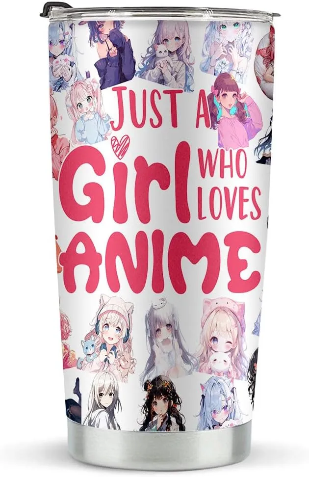 LONGXIN Anime Fans Gifts Tumbler Cups Stainless Steel 20oz for Women Girls Friends Teens Birthday Christmas Gifts for Anime Lovers Fans