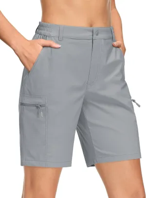 MAGCOMSEN Women's Hiking Shorts Quick Dry Lightweight Golf Shorts with 4 Pockets Summer Casual Athletic Running Shorts