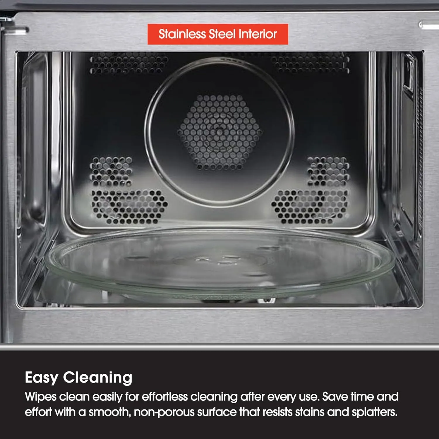 Magic Chef 1.0 Cubic Feet Stainless Countertop Microwave and Air Fryer, 10 Power Levels, Included Air Frying Rack, Crisper Tray, and Grill Rack, Black