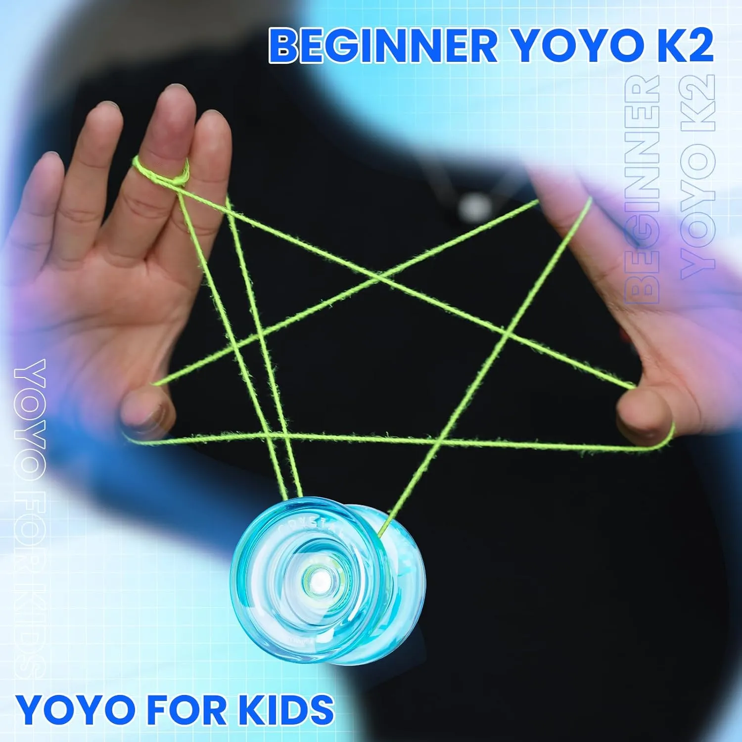 MAGICYOYO Professional YoYo for Kids, Pack of 2 Yoyos, Unresponsive Yoyo N11 and Responsive Yoyo K2, Dual Purpose Yo-yo for Beginner/Advanced, Extra 12 Yo-yo Strings   Case Bag   Bearing Kit