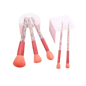 Makeup Brush 5 Pcs Cosmetics Tools Kit Candy Handle Cute Powder Eye Shadow Contour Blush Highlight Beauty Brushes Foundation Brushes