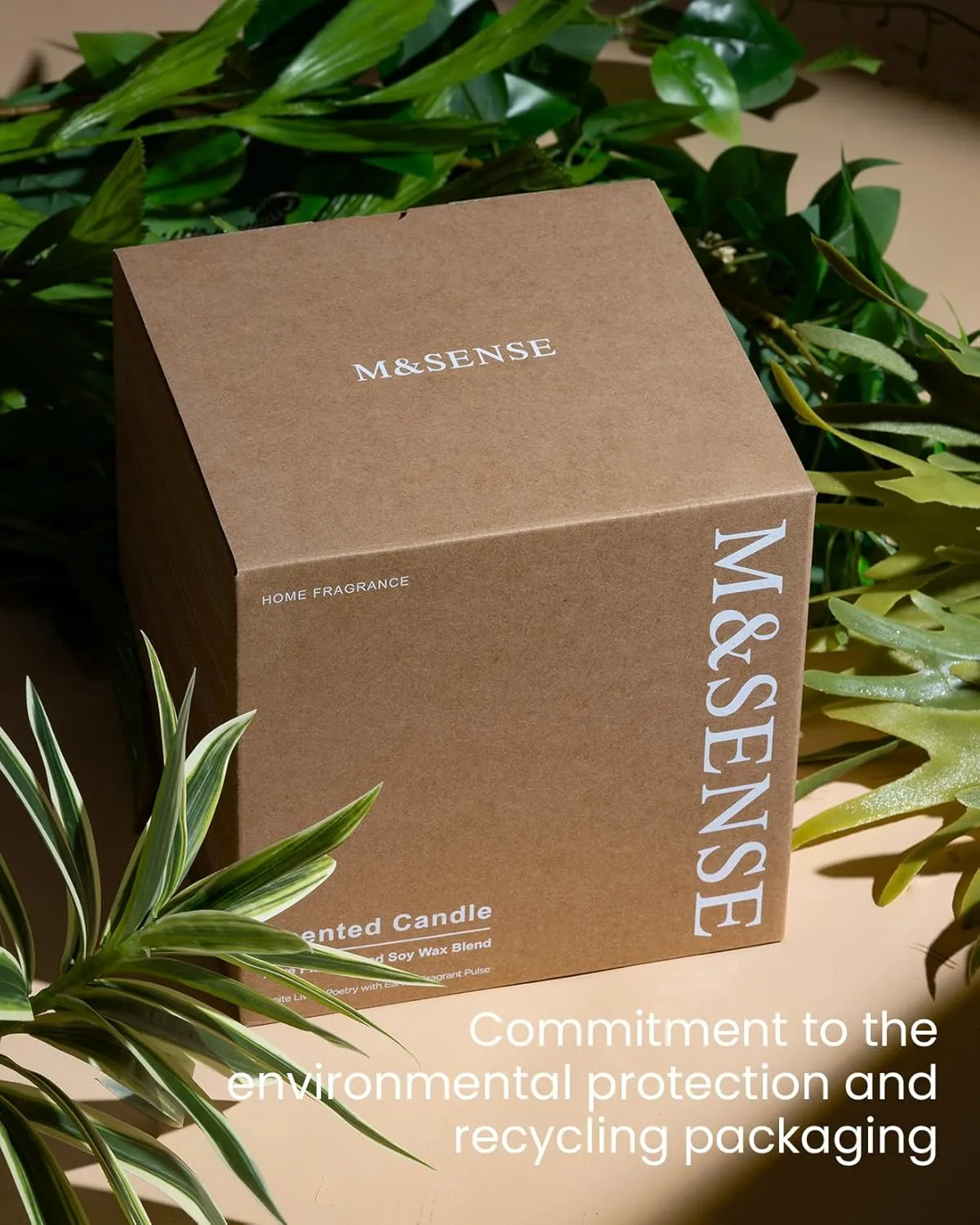 M&SENSE Citronella Peppermint Scented Candle 19.4oz,Peppermint Candles Outdoor,Summer Citronella Candles for Patio Camping BBQ,110 Hours Burn Time, Nature Soy Wax