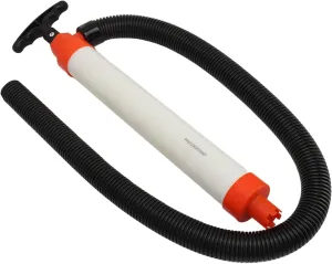 Manual Bilge Pump with Hose, Plastic Kayak Canoe Hand Water Pump Portable Water Removal Pump for Yachts Fishing Boats Speedboats (White)