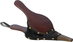 Manual Fireplace Bellow Wooden Barbecue Air Blower Ideal for Outdoor Camping and BBQ This Manual Fire Blower Made of Wood and Artificial Leather is Lightweight with A Len