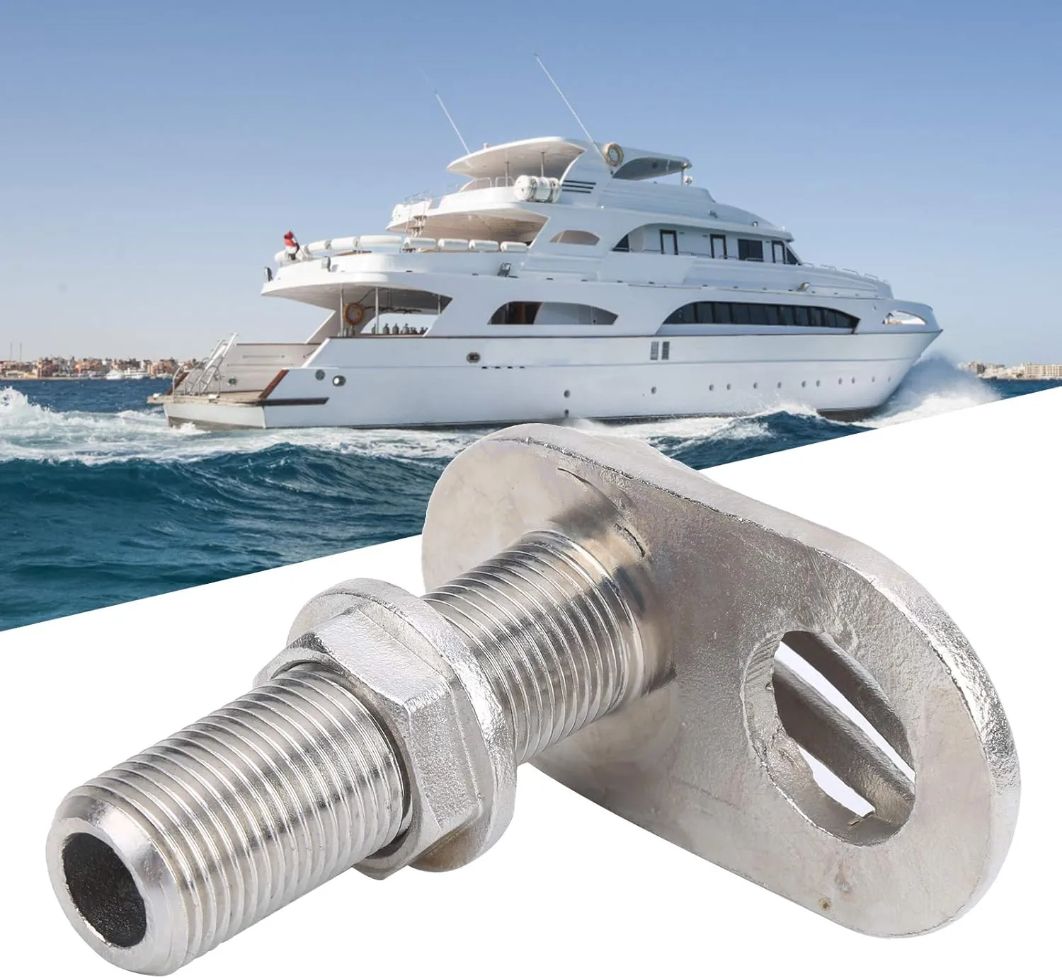 Marine Boat Intake Strainer 2 pouces MJS023 Thru Hull Water Pickup Filter Scoop for Raw Water Intake and Pump Systems