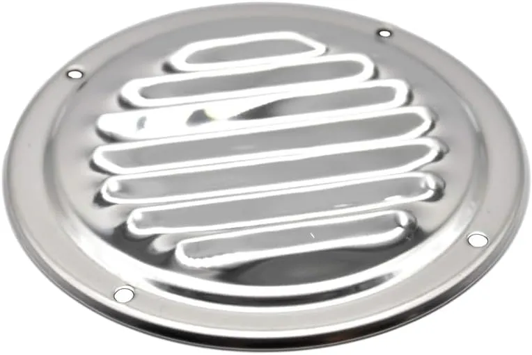 MARINE CITY Round Louvered Vent, 304 Grade Stainless Steel, Durable and Weather-Resistant, for Kitchen, Bathroom, Study Room, Roofing, Soffit Vents, Yachts, Caravan