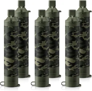 Membrane Solutions Straw Water Filter S1, NSF/ANSI 42&372&401 certificated, Survival Filtration Portable Gear, Emergency Preparedness, Supply for Drinking Hiking Camping Team Family Outing