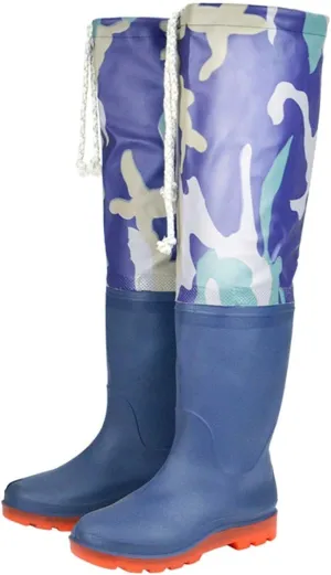 Men Waders Boots Lightweight PVC Waterproof Fishing Boots 60cm Knee High Wader Boots for Outdoor Swamp Stream Hiking，Comfortable And No Leaks