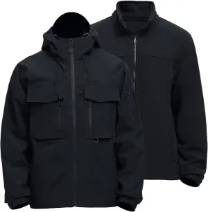 Men's 3 in 1 Waterproof Winter Ski Jackets Warm Windbreaker Snow Rain Coat Thermal Fleece Liner Hood