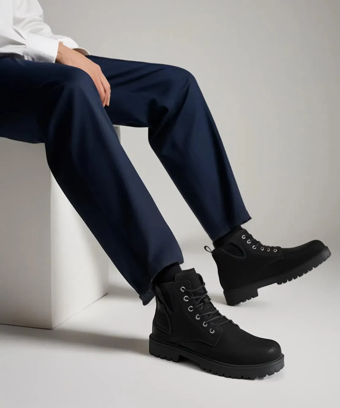 Mens Boots Fashion Casual Motorcycle Boot Hiking Chukka Boots for Men