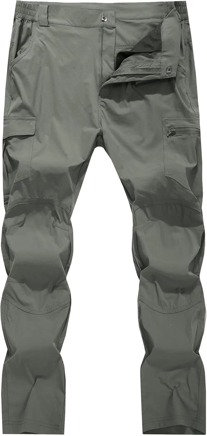 Men's Cargo Hiking Pants Lightweight Water Resistant Quick Dry Outdoor Fishing Travel Climbing Work Pants