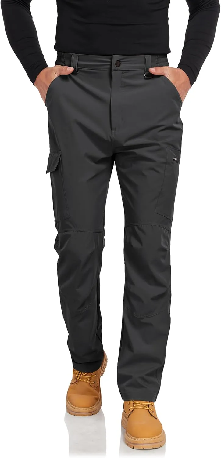 Men's Cargo Hiking Work Pants with 6 Pockets Lightweight Water Resistant Quick Dry Tactical Pants