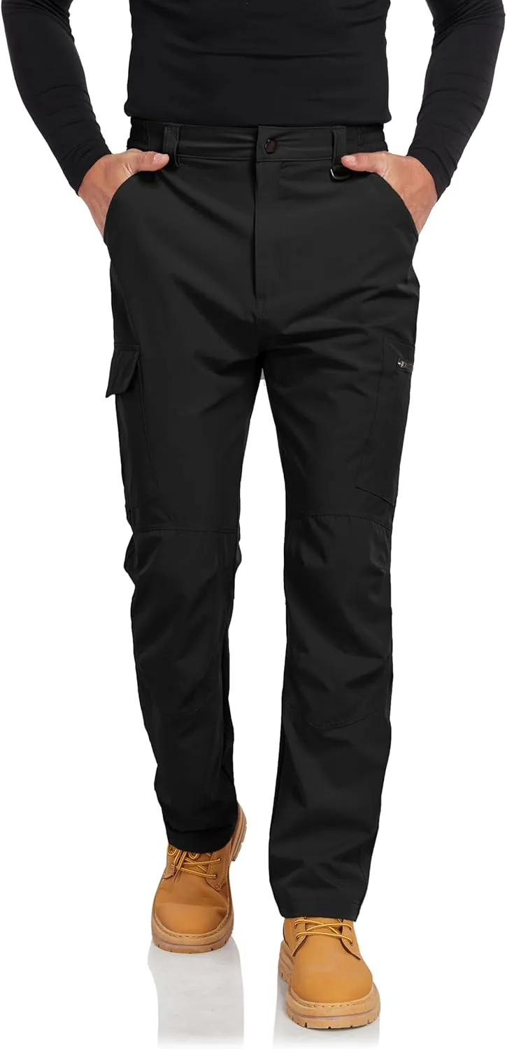 Men's Cargo Hiking Work Pants with 6 Pockets Lightweight Water Resistant Quick Dry Tactical Pants