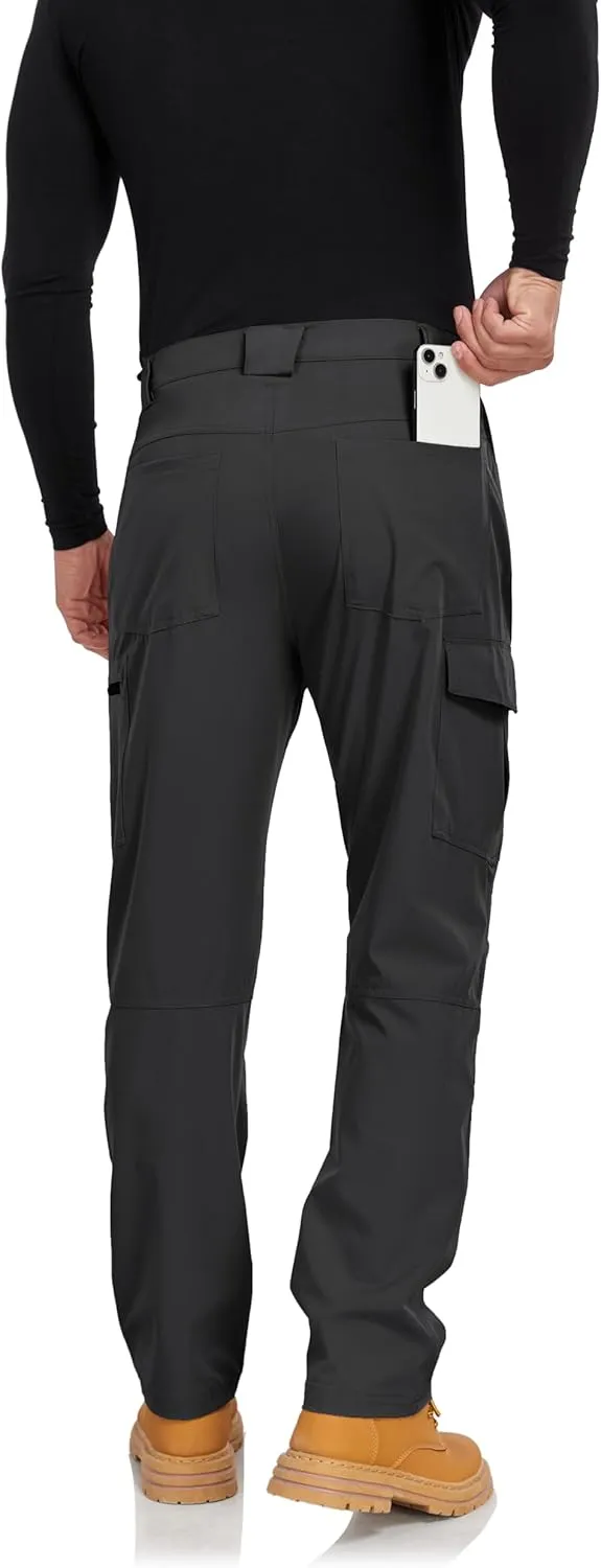 Men's Cargo Hiking Work Pants with 6 Pockets Lightweight Water Resistant Quick Dry Tactical Pants