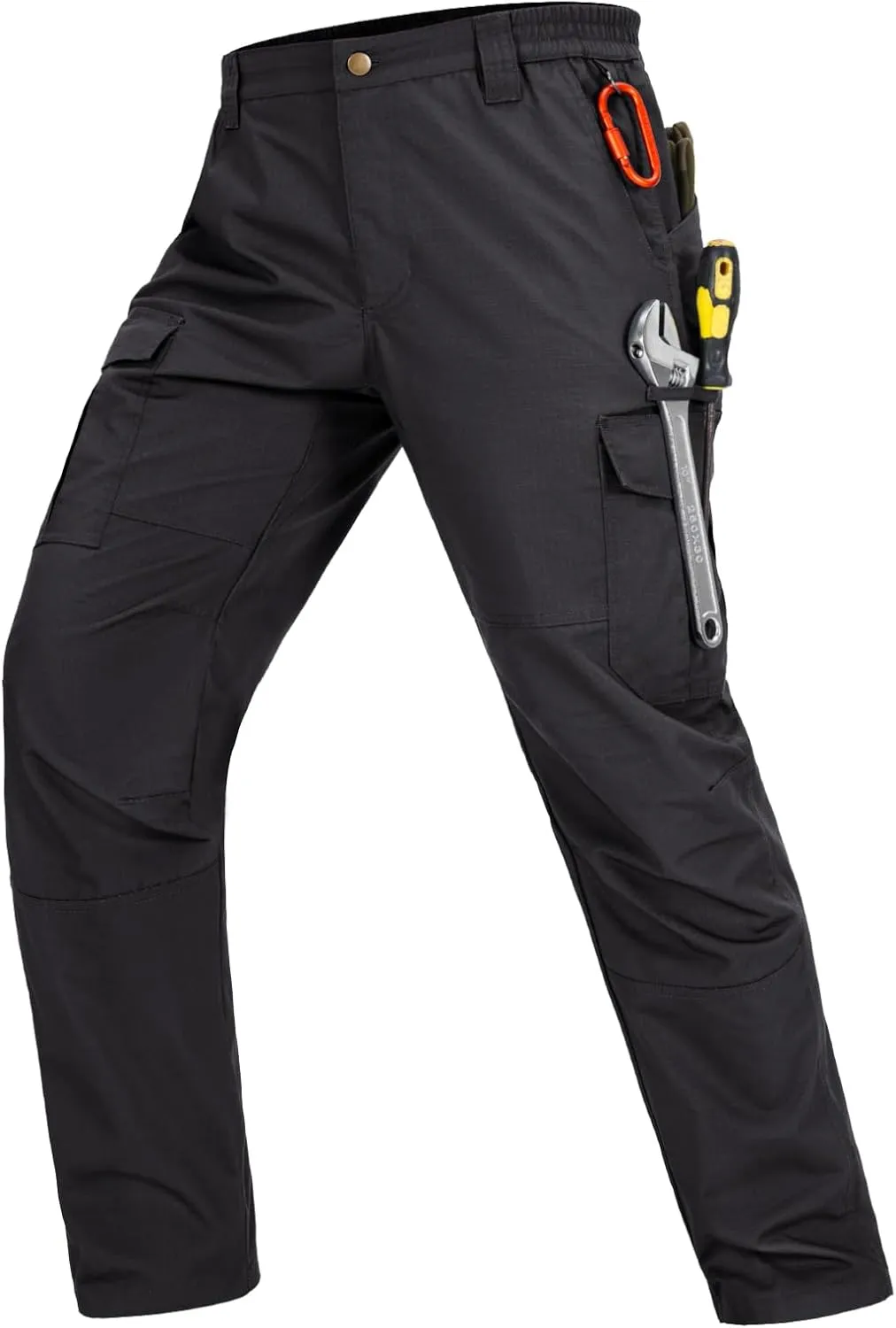 Mens Cargo Work Pants Waterproof Hiking Pants for Men Ripstop Tactical Pants Multi Work Pants with 7 Pockets