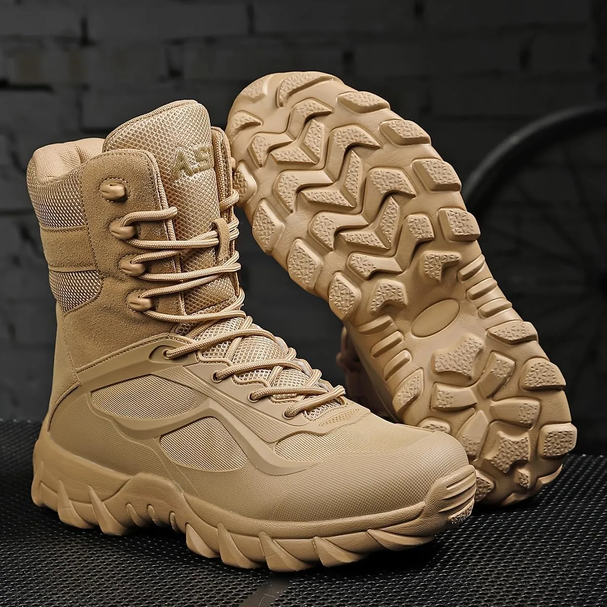 Men's High-Top Breathable Hiking Boots - Comfortable, Non-Slip Outdoor Sneakers with All Seasons