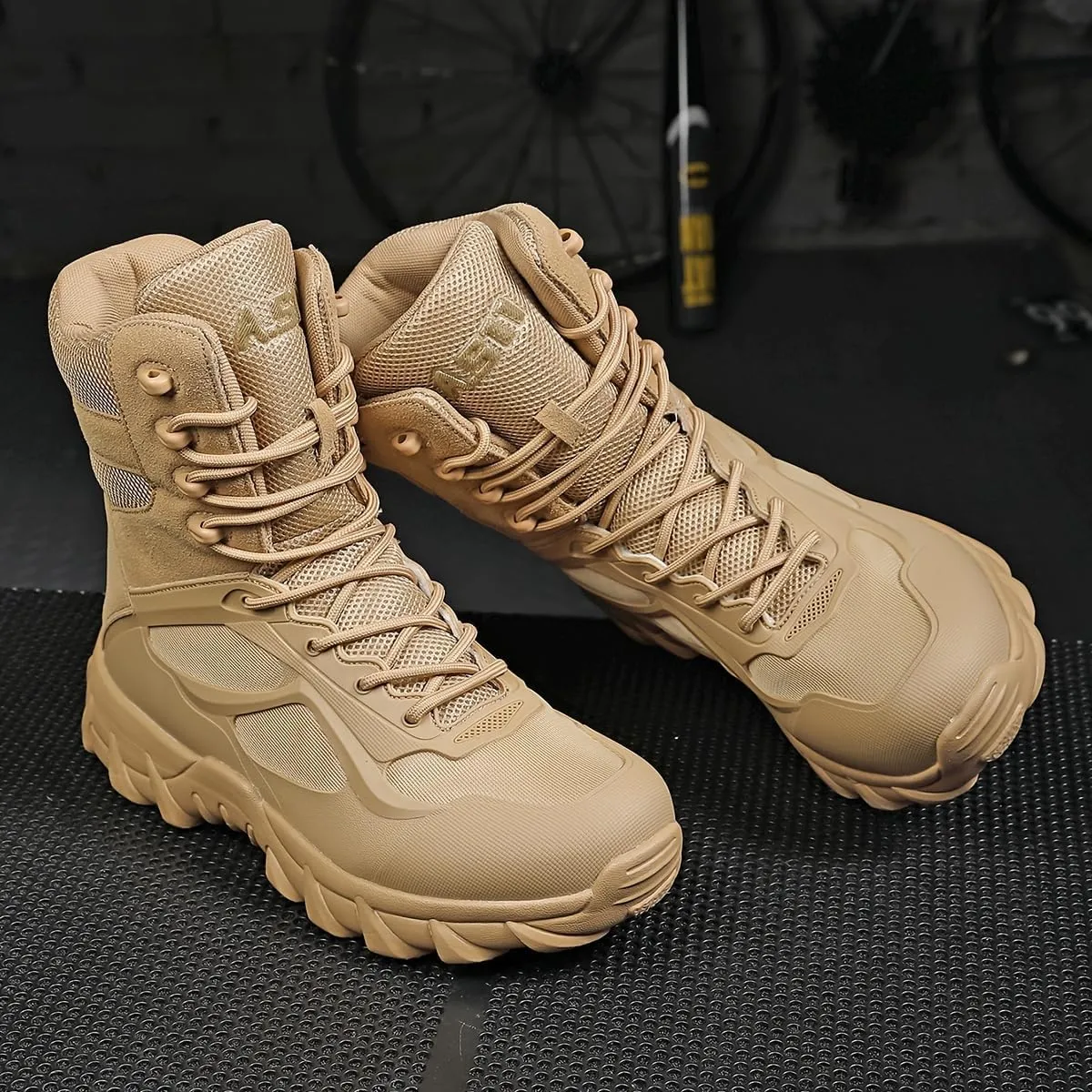 Men's High-Top Breathable Hiking Boots - Comfortable, Non-Slip Outdoor Sneakers with All Seasons