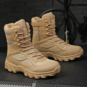 Men's High-Top Breathable Hiking Boots - Comfortable, Non-Slip Outdoor Sneakers with All Seasons